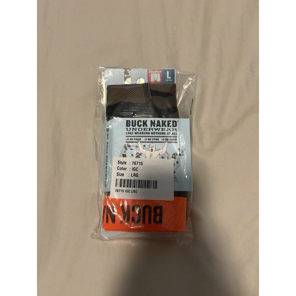 Duluth Trading Co Men's Buck Naked Pattern Boxer Briefs 76715 Desert Camo Large